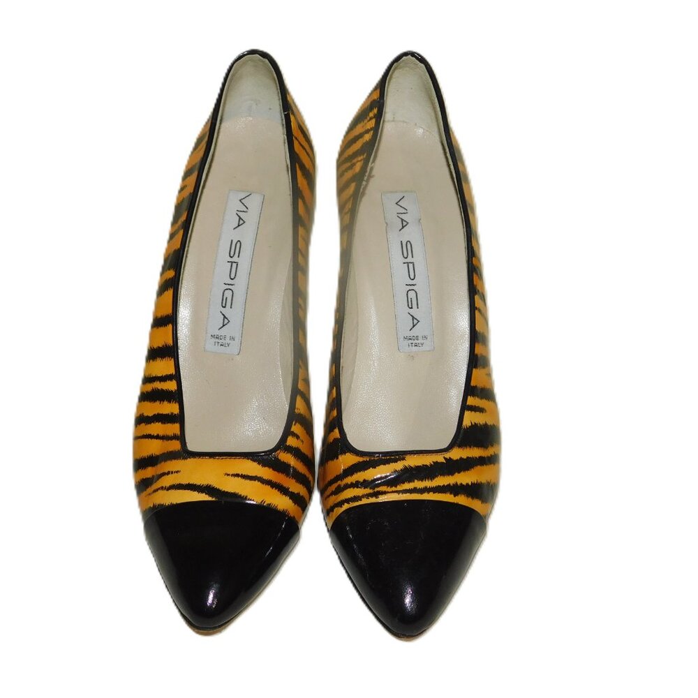 Via Spiga Animal Print Pumps Made In Italy Size 7.5B - Picture 2 of 8